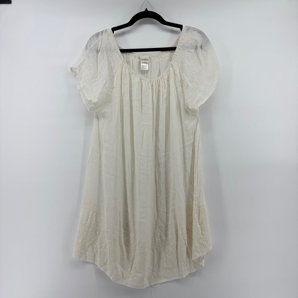 L*Space Cotton Gauze Embroidered Boho Tunic Dress Size XS